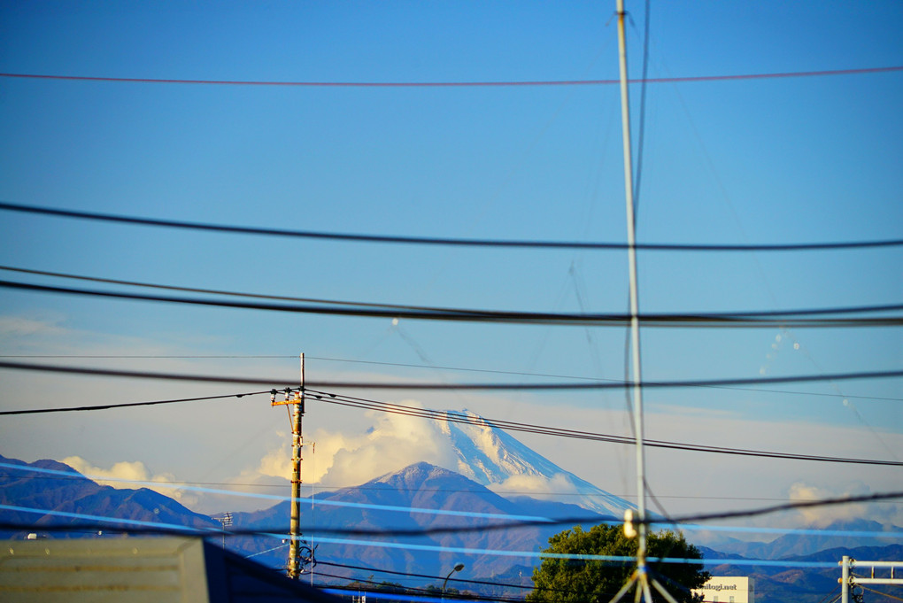 自宅から見える正月三日の富士山