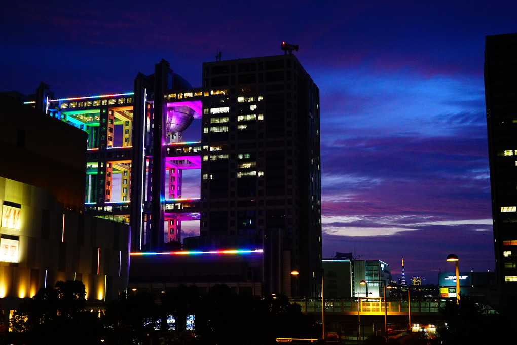 お台場フジテレビと東京タワー