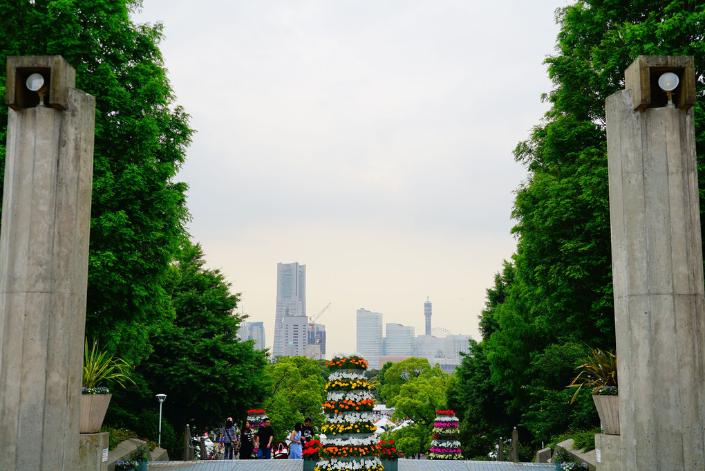 横浜　山下公園　世界の広場