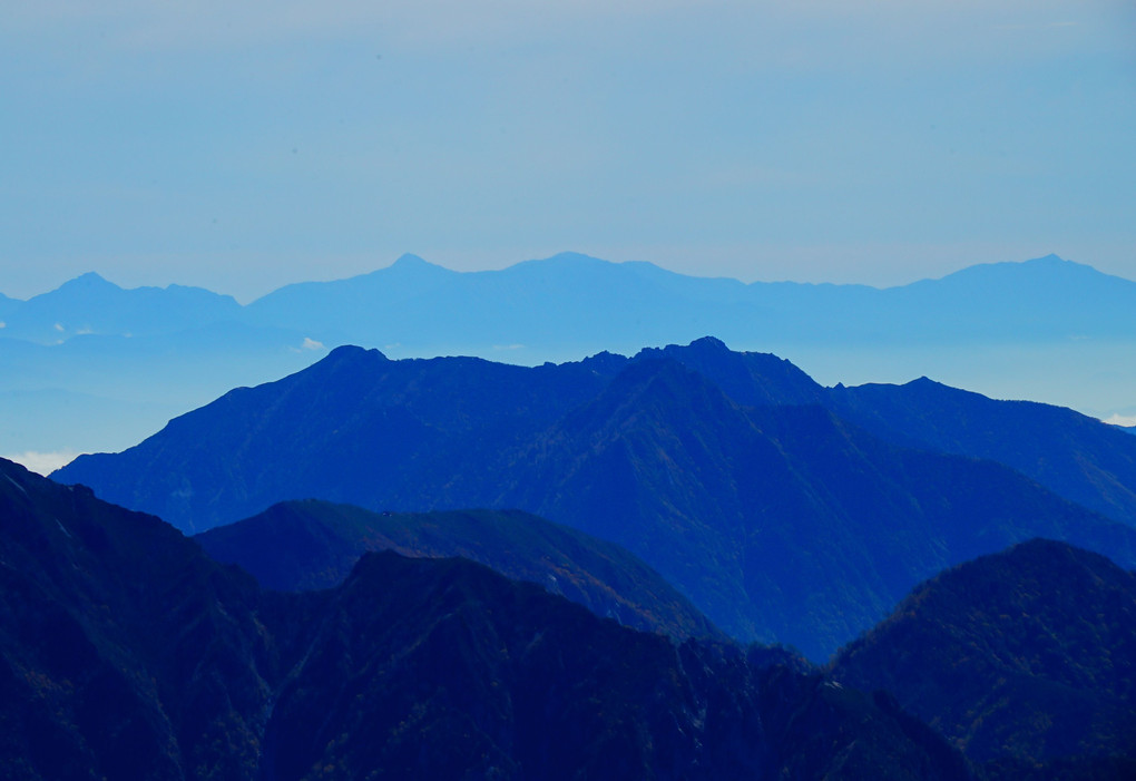 剱岳山頂からの山座同定