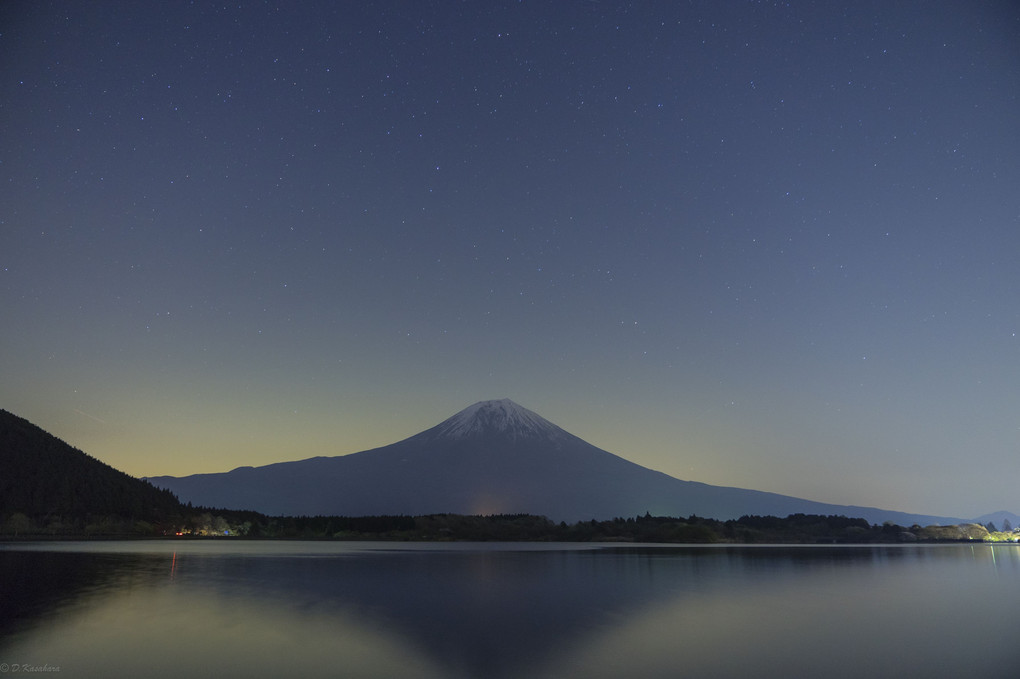 田貫湖からの星景と富士