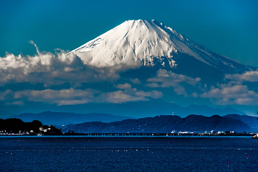 逗子より望む富士山