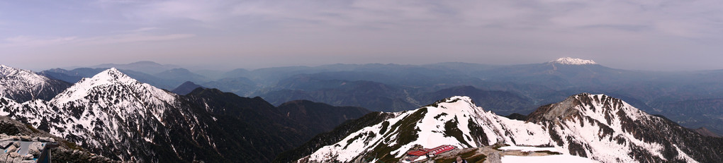 木曽駒ケ岳山頂からのパノラマ1
