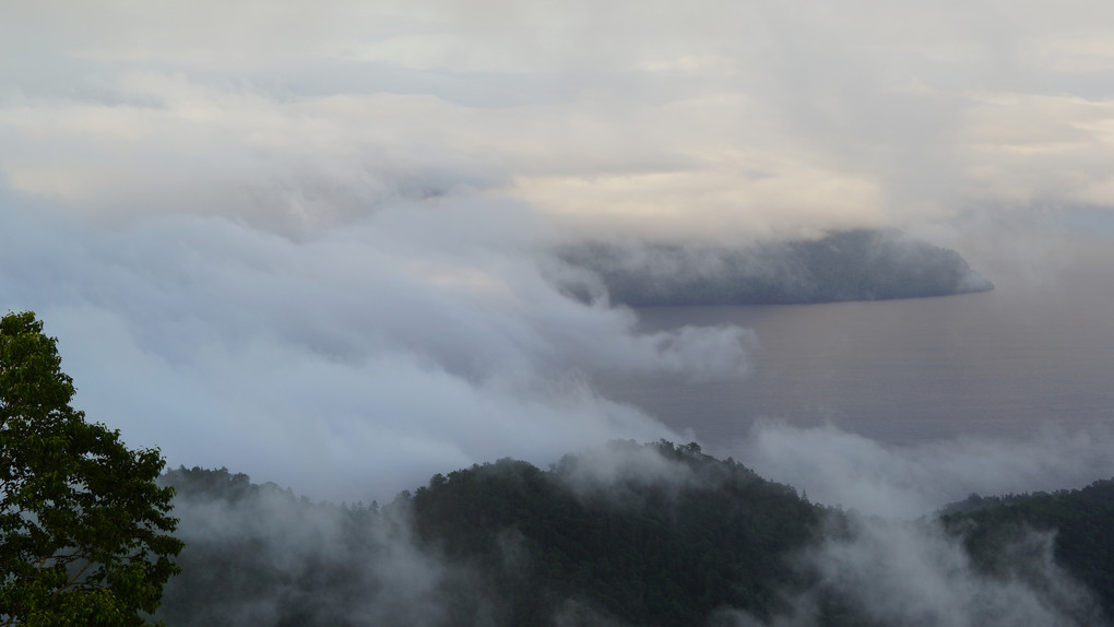 霧と雲海と湖と