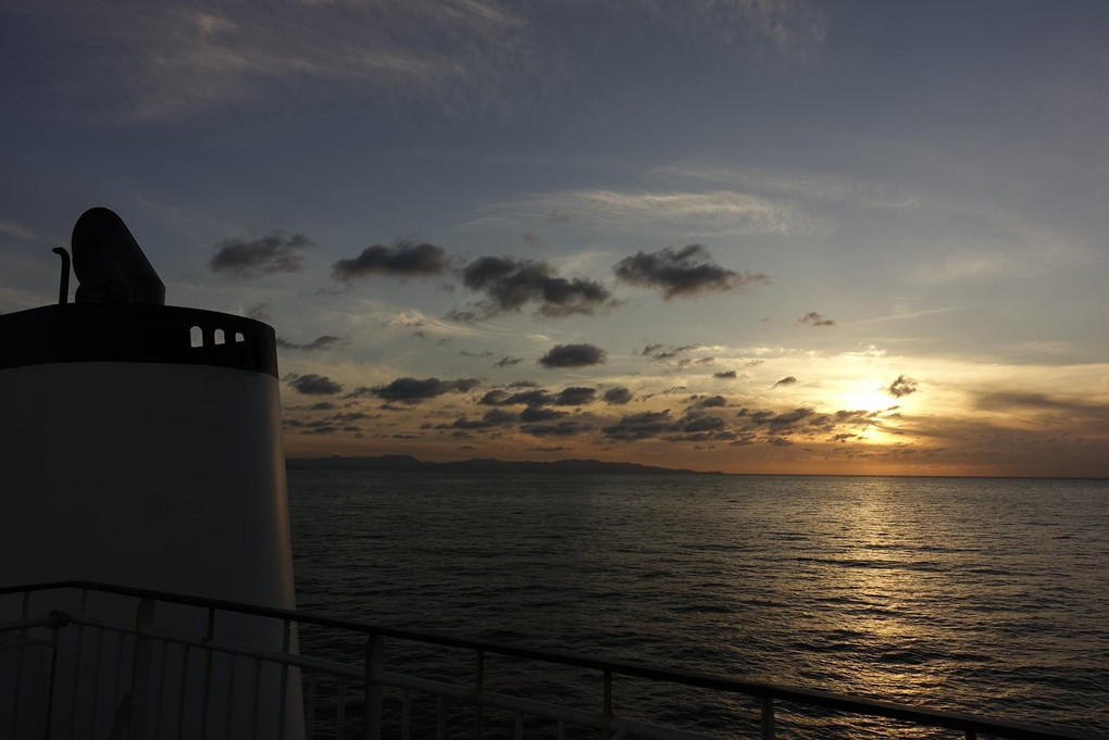 津軽海峡の夕陽