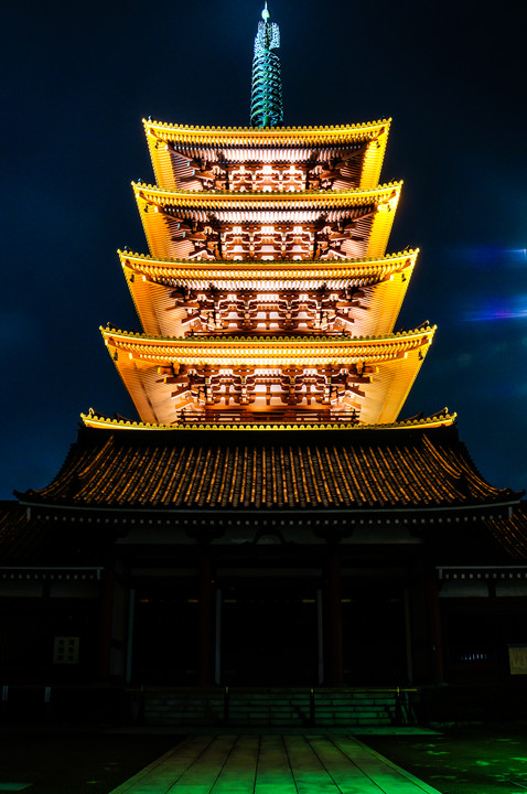 浅草寺 in the Night 