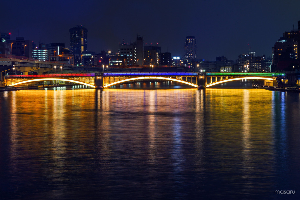 夜橋、蔵前橋。