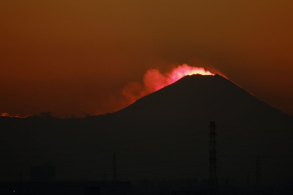 夕焼け「富士山」