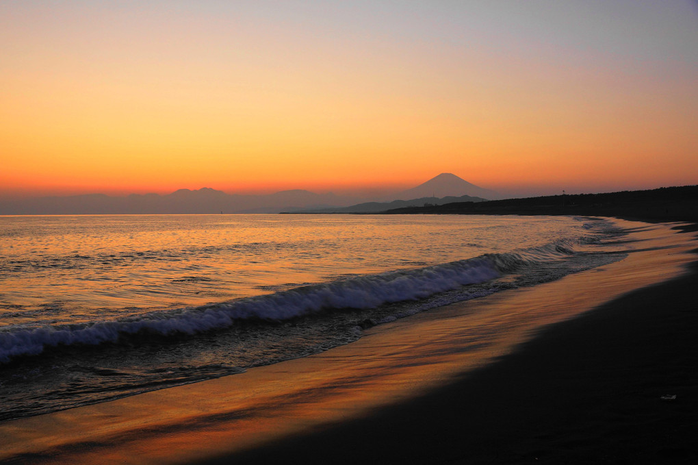 夕景：茅ヶ崎海岸