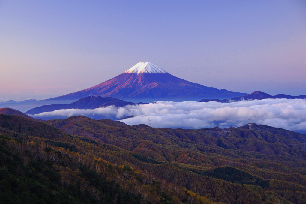 富士と雲海：大菩薩峠
