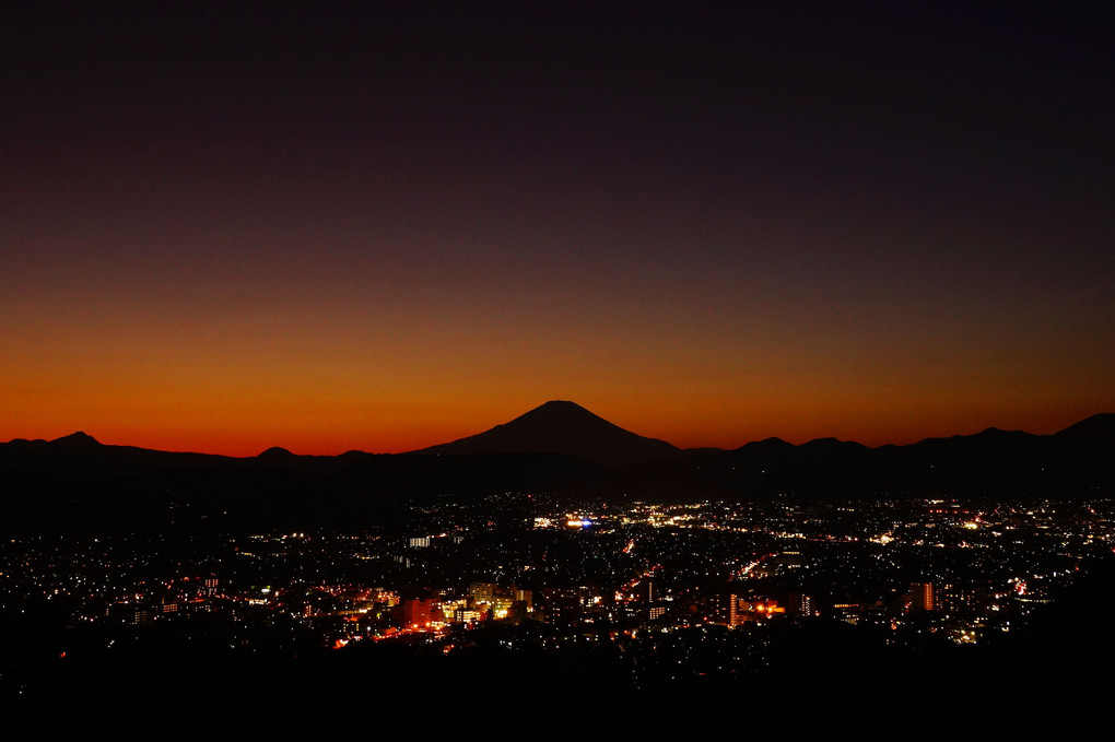 富士夜景：弘法山公園