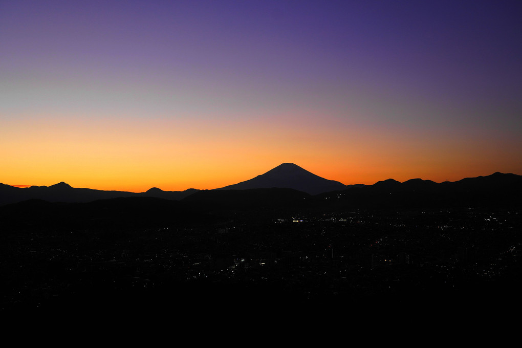 富士夕景：弘法山公園：P1