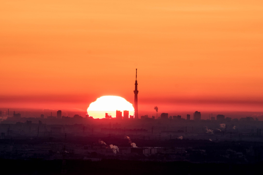 東京スカイツリーの夜明け