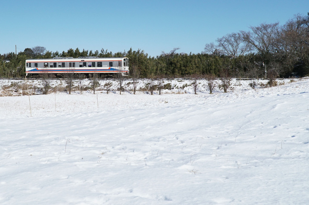 雪の関東鉄道常総線