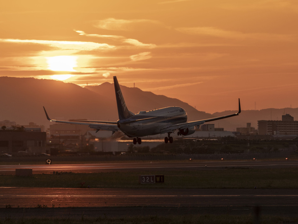 千里川夕景