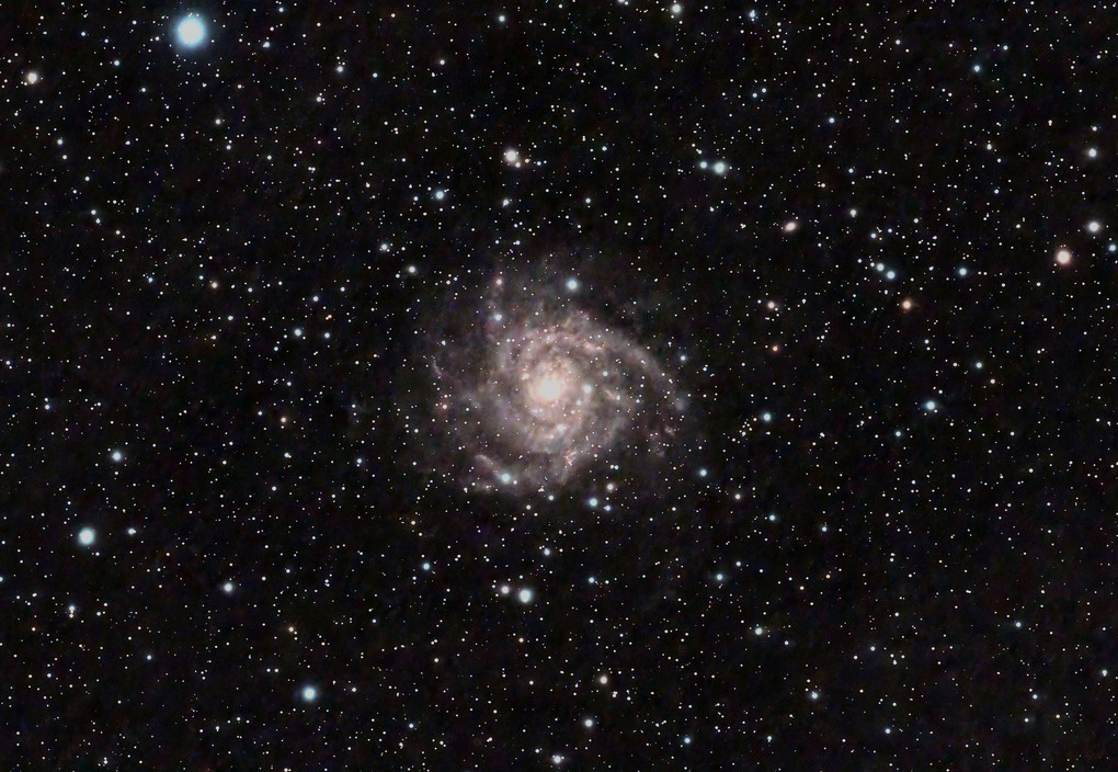 きりん座IC342銀河　60mm屈折で捉えた700万光年の光（PIで再処理）