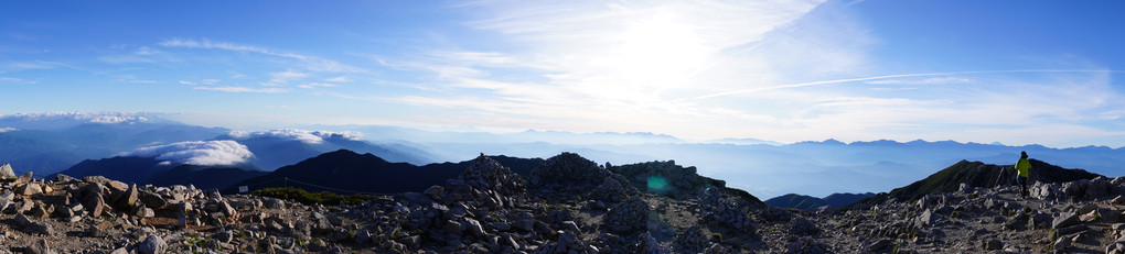 木曽駒ケ岳山頂パノラマ
