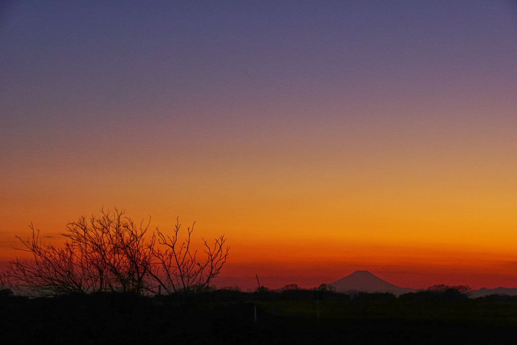 夕焼け富士