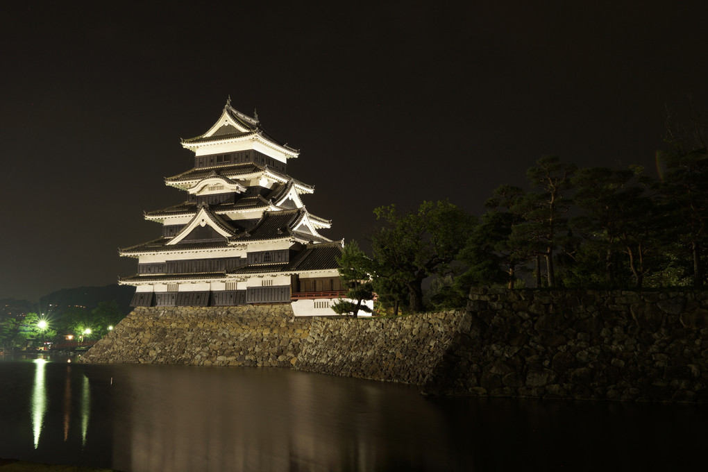 松本城の夜景