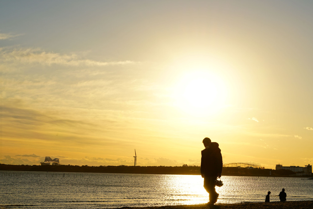 夕陽の渚