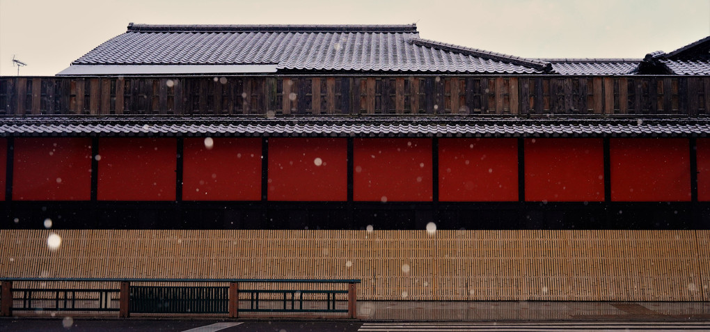 京都祇園に降る雪は。。。