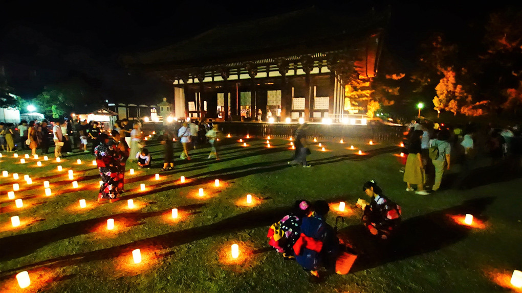 奈良燈花会　興福寺にて。