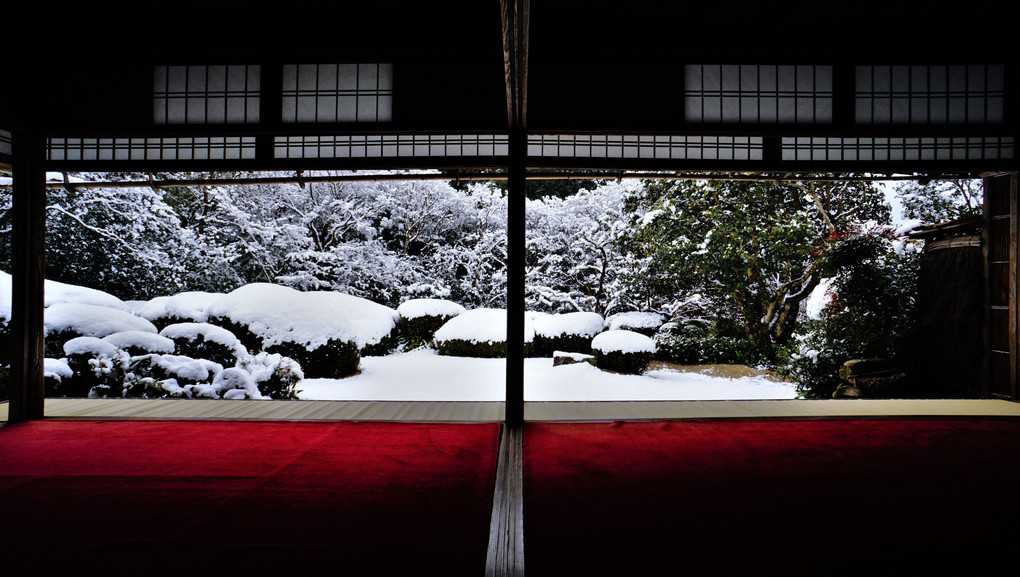 京の雪　７　詩仙堂