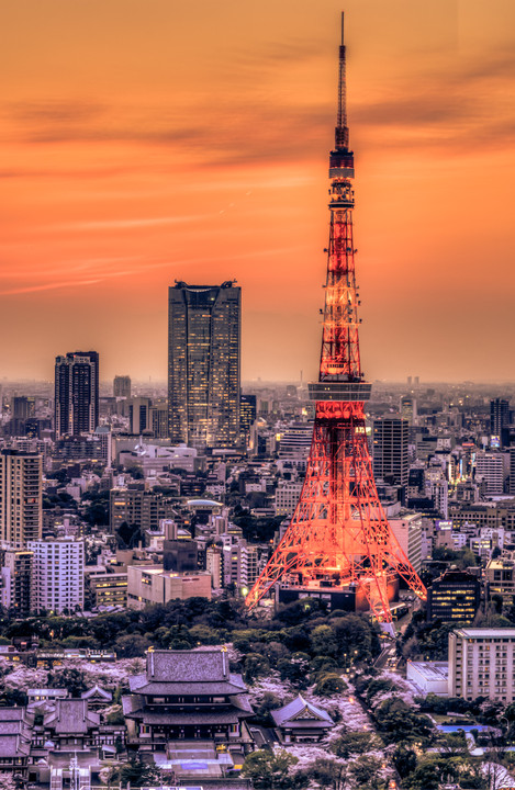 夕暮れに輝き始めた東京タワー 絵画調hdr Moyuさん Acafe Aの写真投稿サイト ソニー