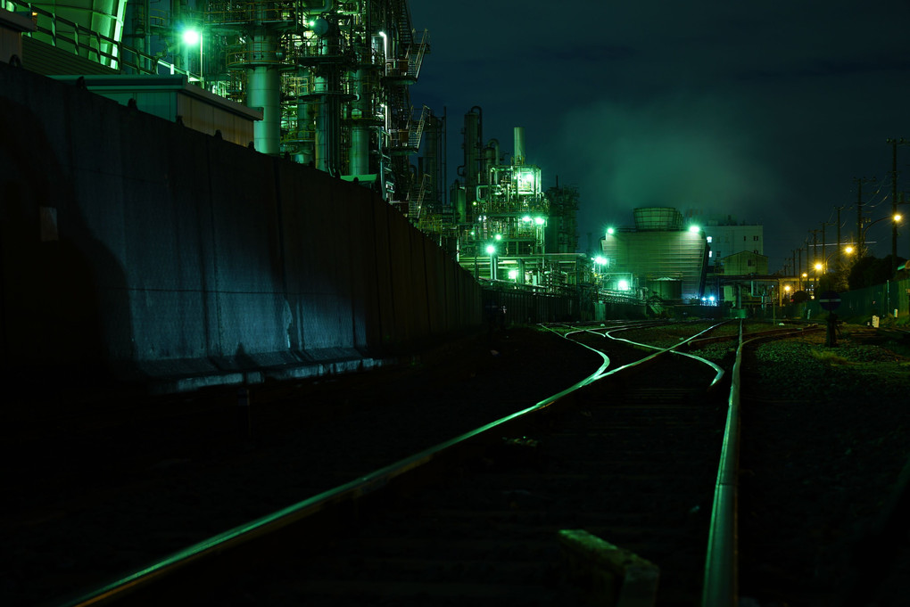 Factory night view