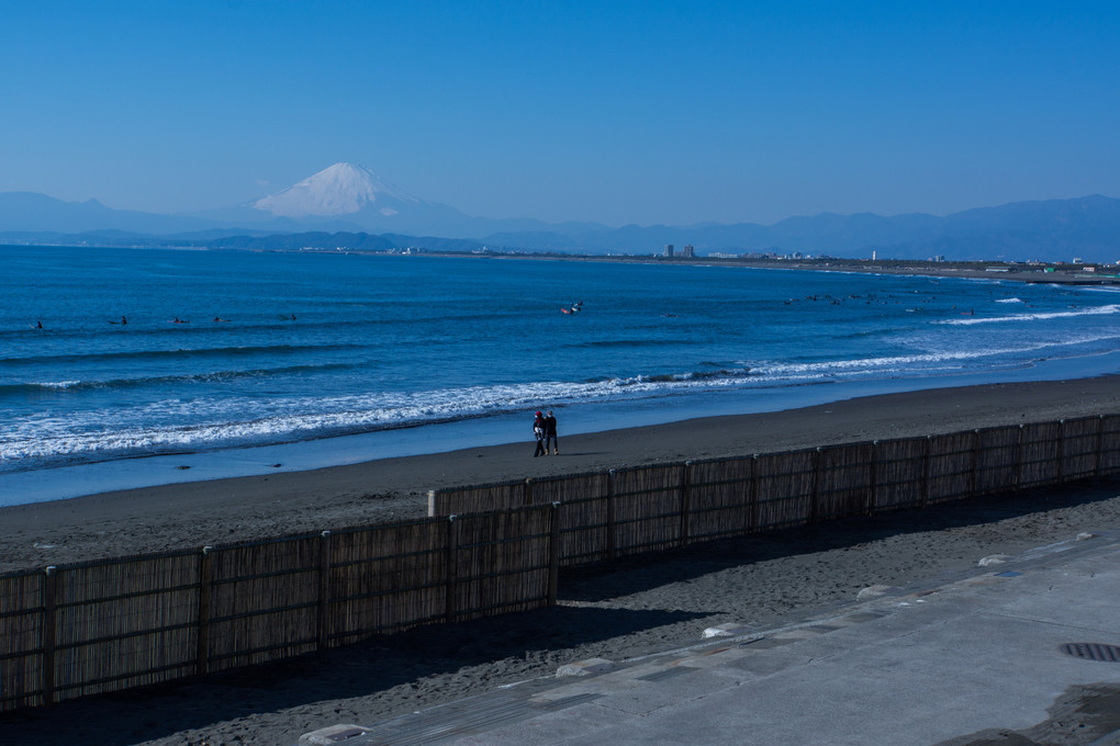 片瀬西浜からの富士山・その2