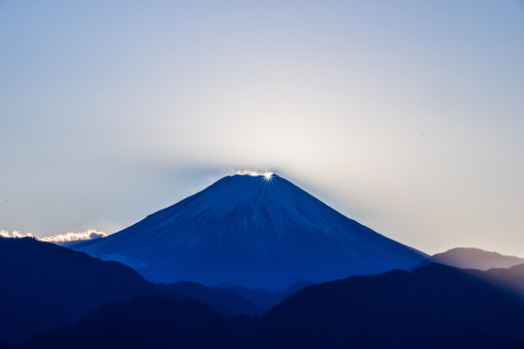 高尾山からのダイヤモンド富士 2015