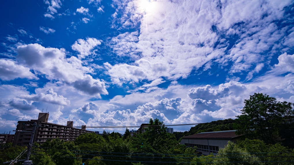 日没の雲と翌朝の雲♬