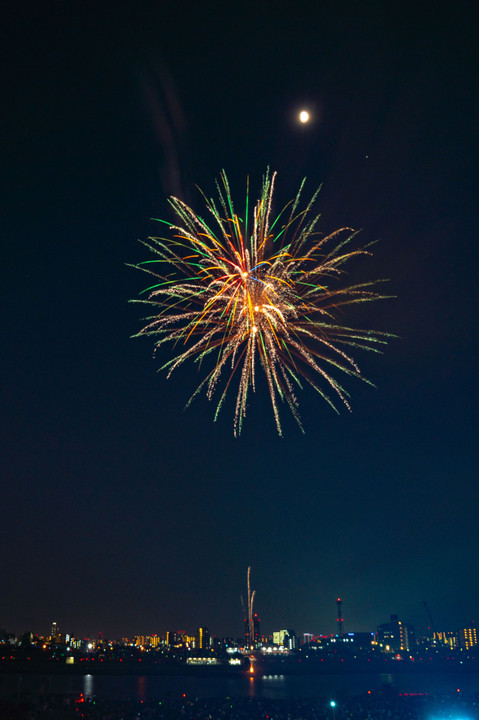 第40回記念足立花火2018年♪ その3 縦構図