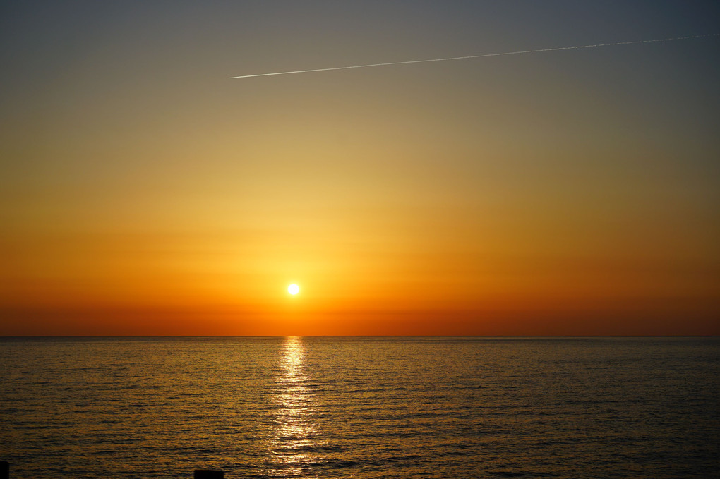 日本海の夕陽