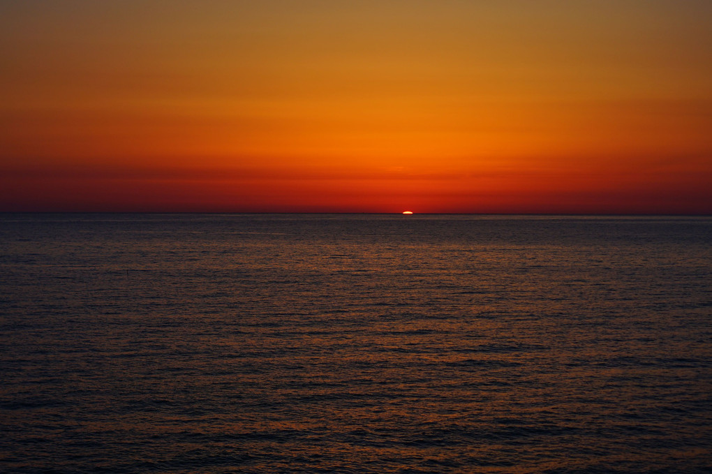 日本海の夕陽