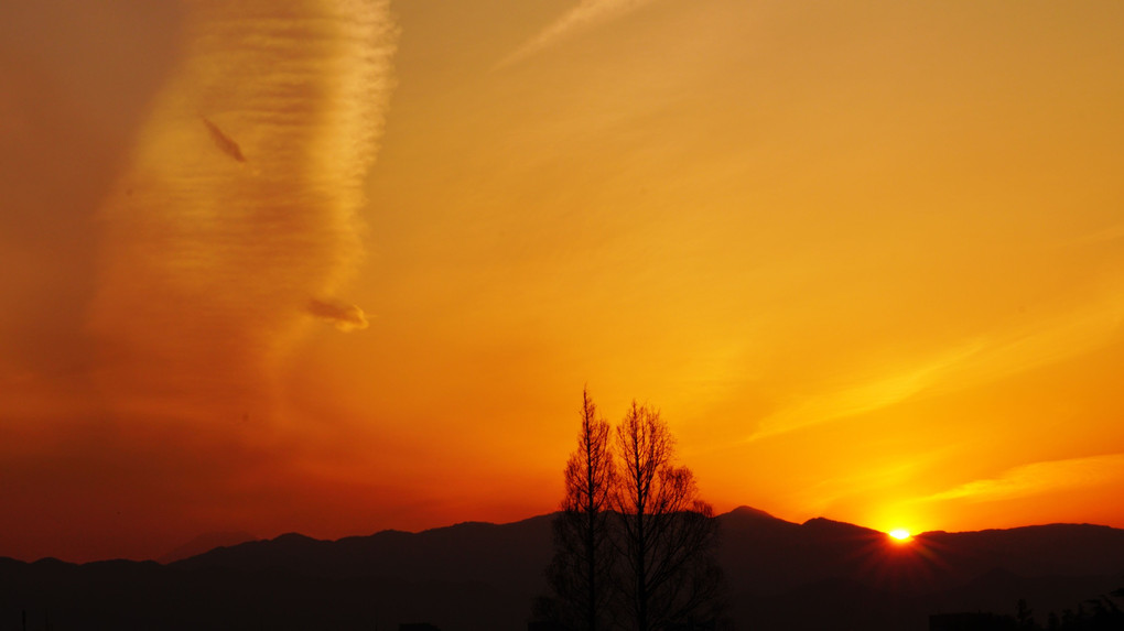 田園都市の夕景