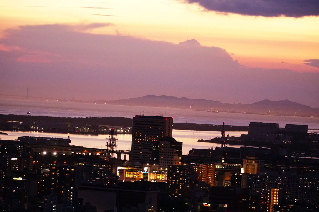 雨上がり夜景