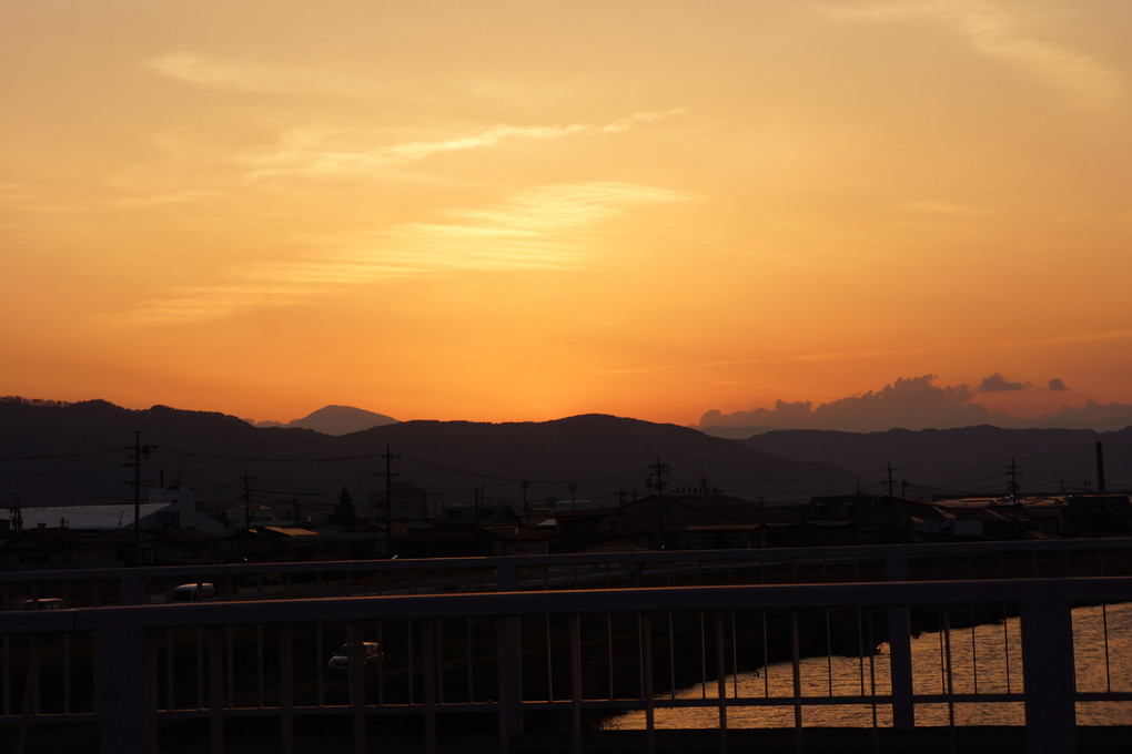 久しぶりにの夕陽