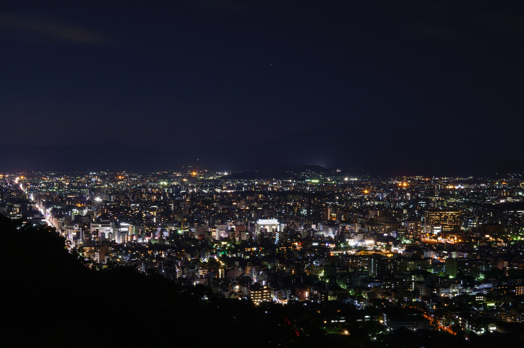 将軍塚からの京都市内夜景