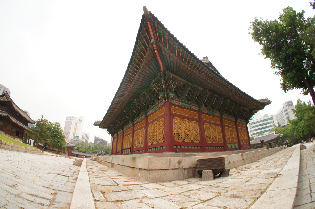 韓国、徳寿宮、韓国色が、綺麗ですわ～～