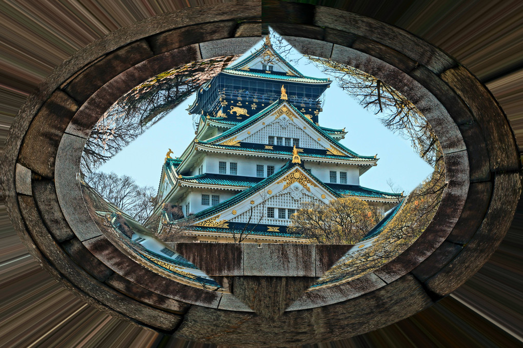 春の大阪城、