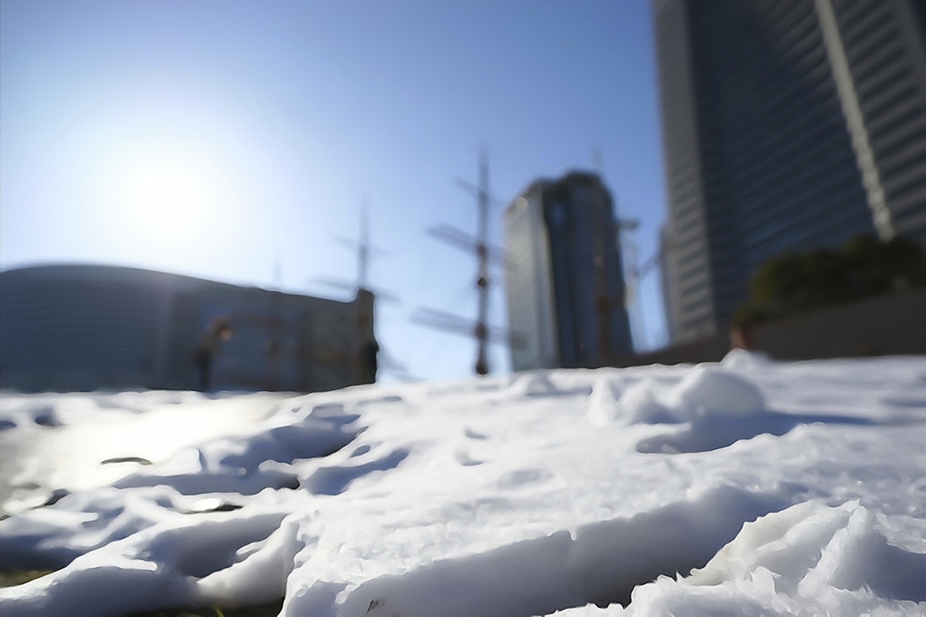 みなとみらいの雪