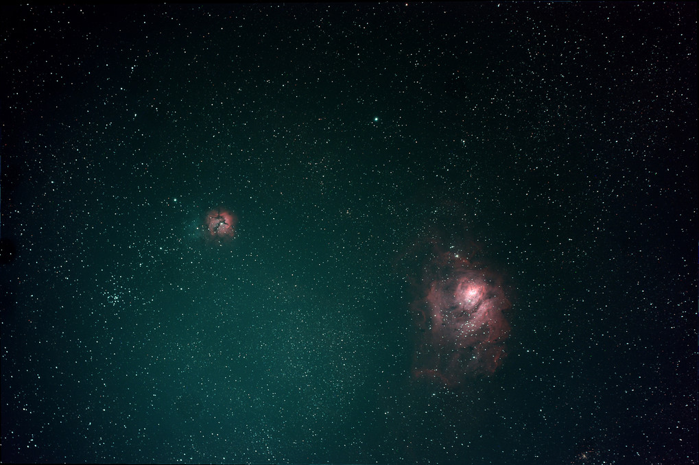 干潟星雲と三裂星雲
