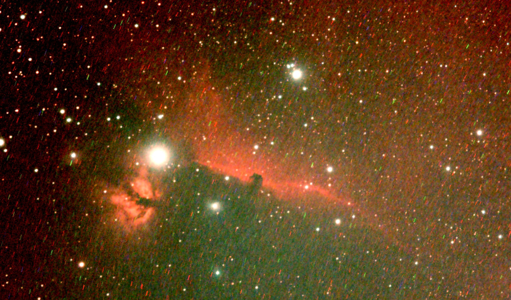 オリオン座アルニタク周辺の散光星雲
