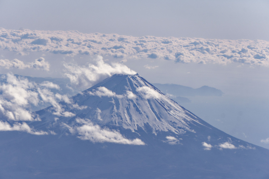 空から富士山