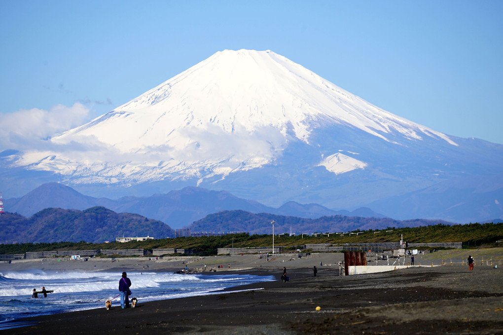 嵐の後の富士山