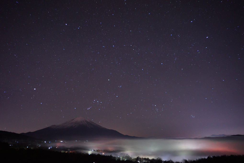 富士の星景