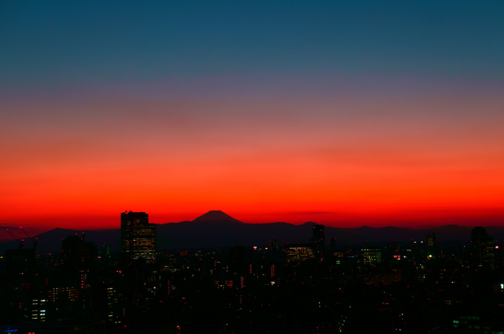 富士山夕景