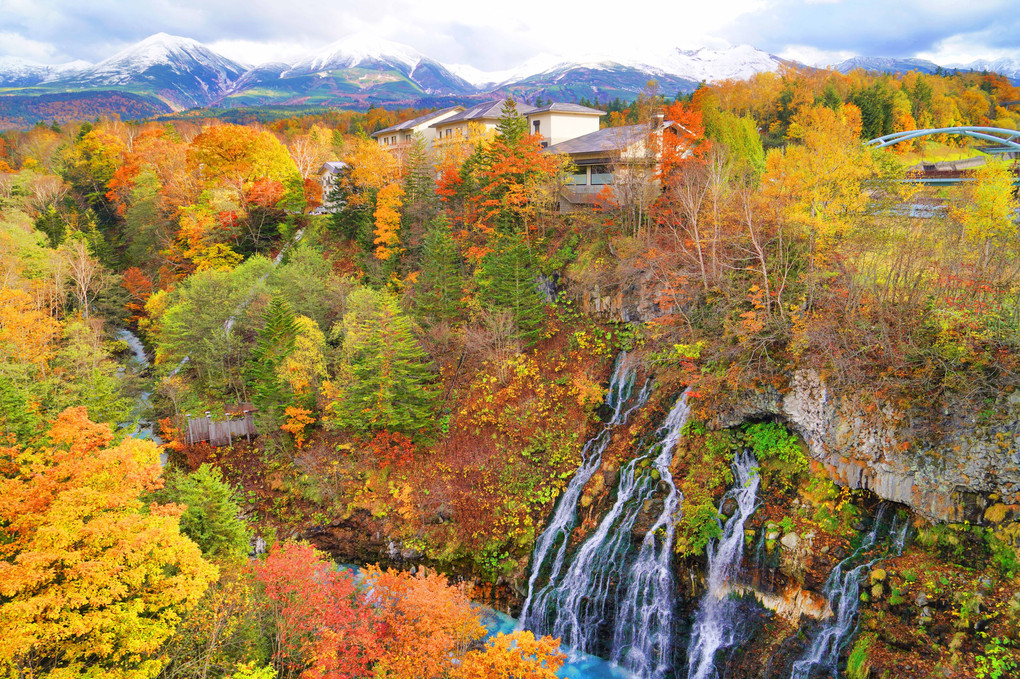 紅葉真っただ中の白髭の滝