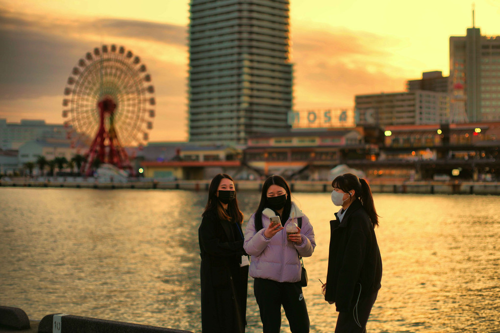 ハーバーランドの夕景